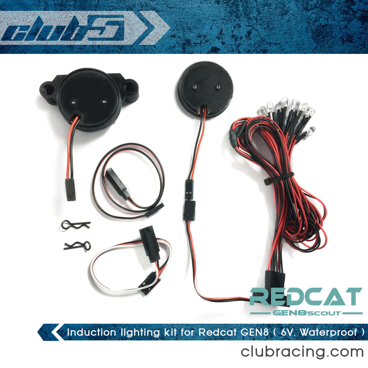 Club 5 Racing Part #C-GEN8-0056 Induction lighting kit for Redcat GEN8 ( 6V. Waterproof )