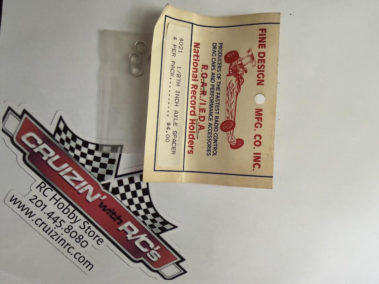 Fine Design Part#4021 1/8th Inch Axle Spacer 4ct - VINTAGE