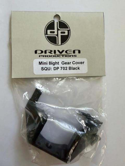DP Driven Productions Part #DP702 Losi Mini 8ight Spur Pinion Gear Cover w/ Screws Black
