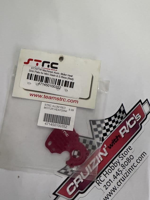 STRC Part #ST7077R Machined Aluminum Motor Heat Sink Plate for Mini Slash & E-Revo RED