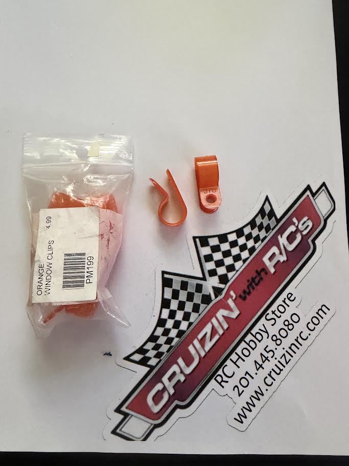 DDM Racing Part #PM199 Orange Window Clips
