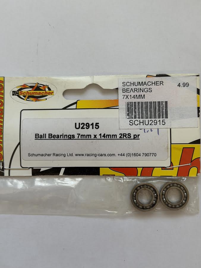Schumacher Part #SCHU2915 Ball Bearings 7mm x 14mm 2RS (pair)