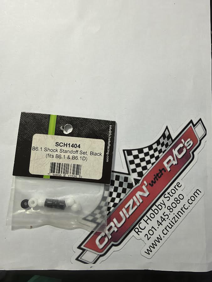 Schelle Racing Part #SCH1404 B6.1 Shock Standoff Set, Black