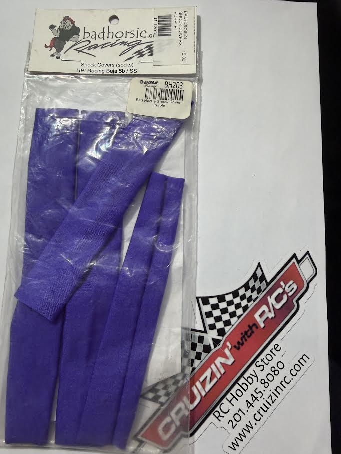 Badhorsie Part #BH203P Shock Covers (Socks) HPI Racing Baja 5b / SS - Purple