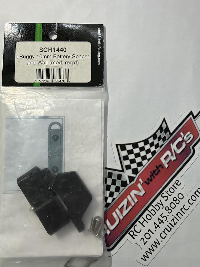 Schelle Racing Part #SCH1440 eBuggy 10mm Battery Spacer & Wall (Mod, req'd)