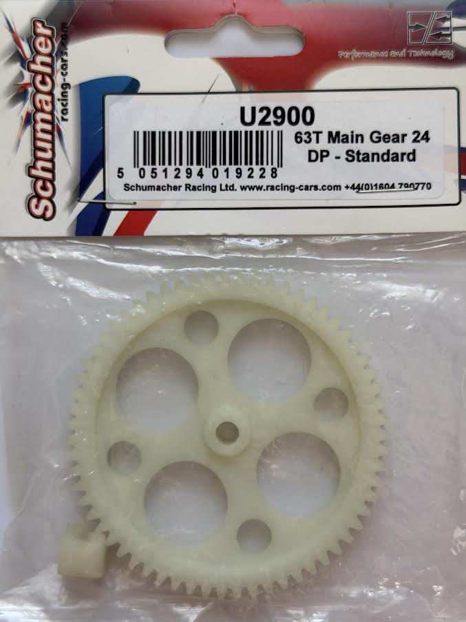 Schumacher Part #SCHU2900 63T Main Gear 24DP Standard