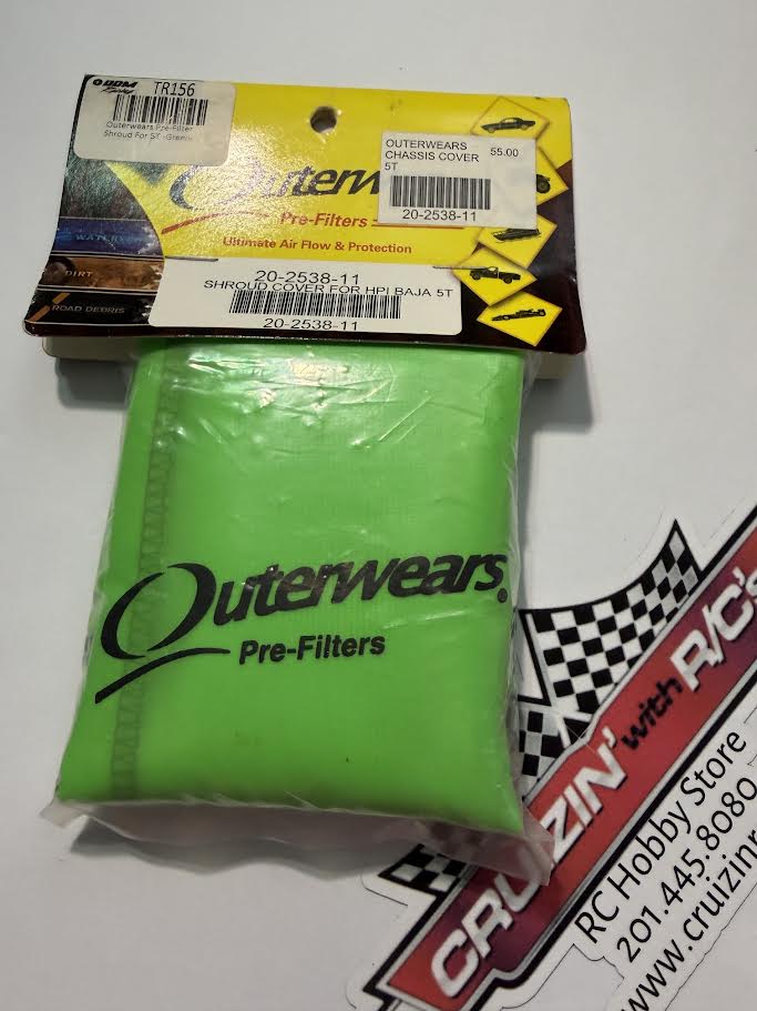 Outerwears Part #20-2538-11 Shroud Cover for HPI Baja 5T - Green