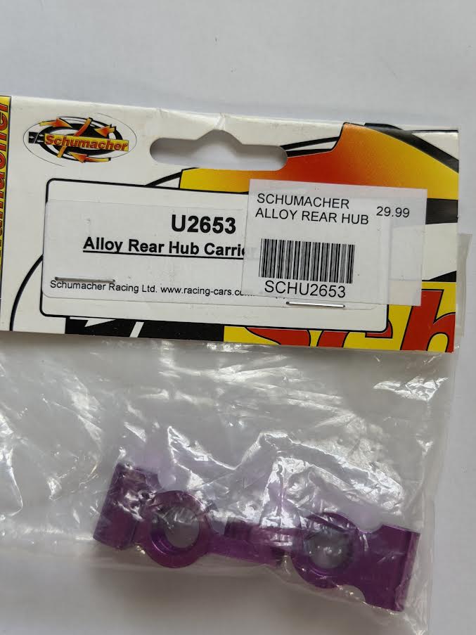 Schumacher Part #SCHU2653 Alloy Rear Hub Carrier - Menace