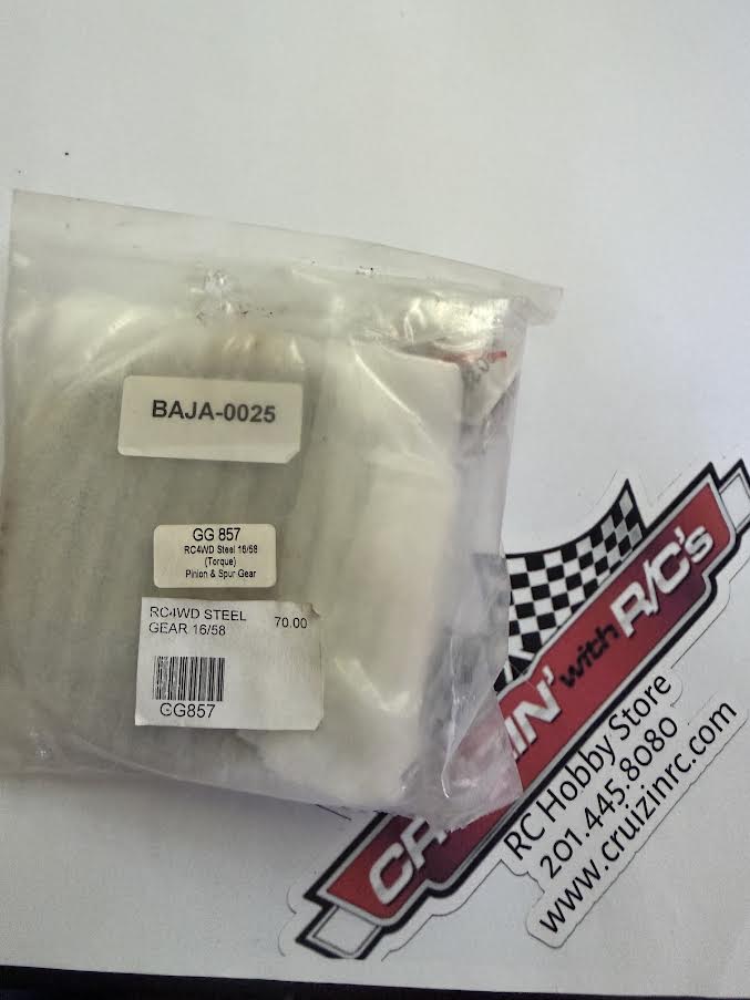 DDM Racing Part #GG857 RC4WD Steel 16/58 (Torque) Pinion & Spur Gear