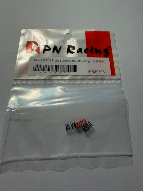 PN Racing Part#: MR3010S Mini-Z MR03 Front Suspension Soft Spring Set (2 Pairs)