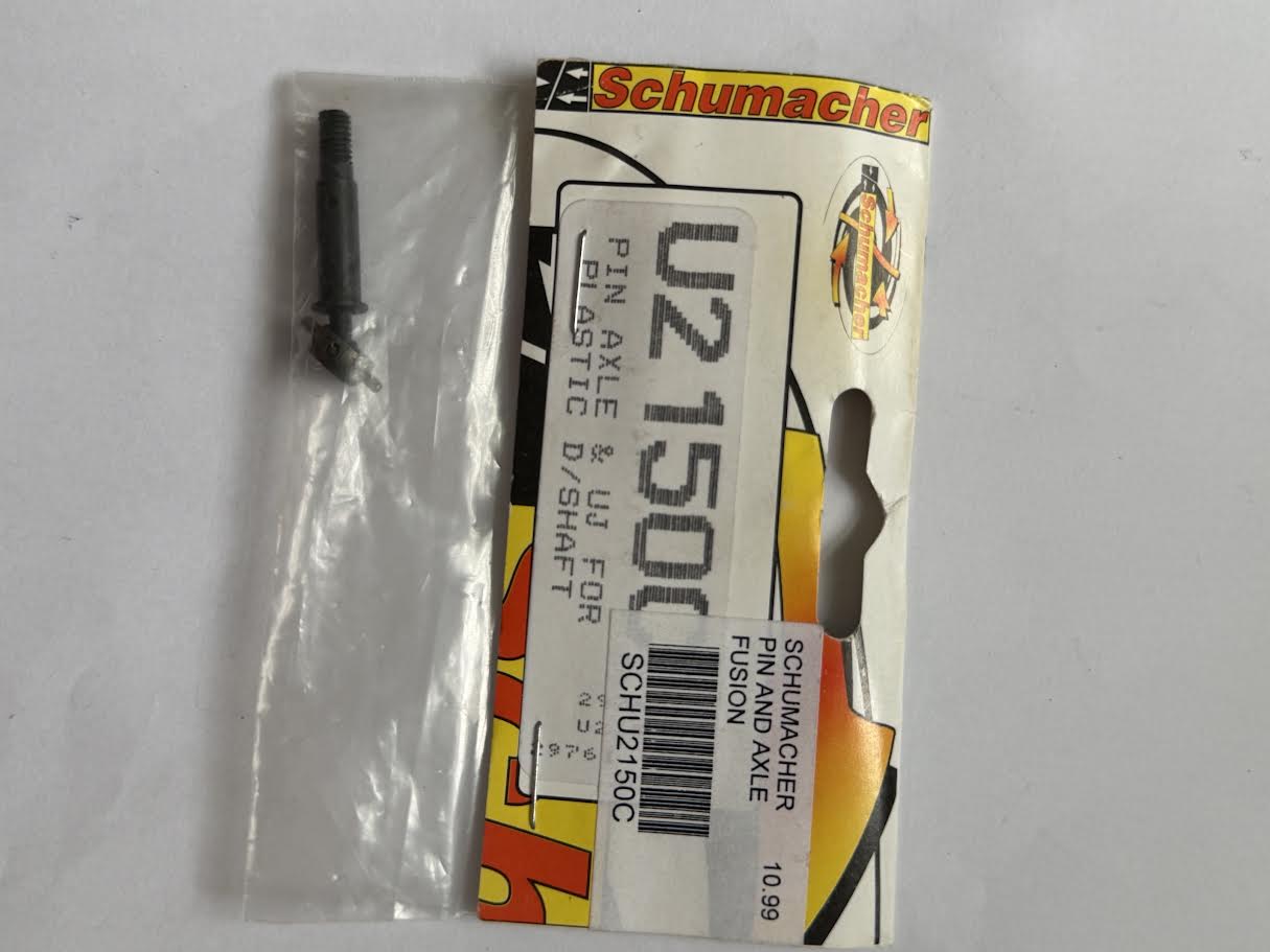 Schumacher Part #SCHU2150C Pin Axle & UJ for Plastic D/Shaft
