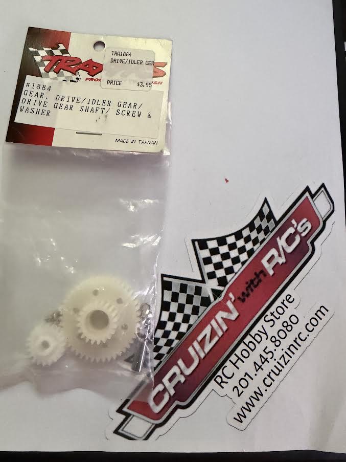 Traxxas Part #TRA1884 Gear, Drive/Idler Gear/Drive Gear Shaft/Screw & Washer