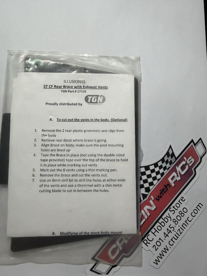Team GoNads TGN Part #17103 RR Body Brace Carbon