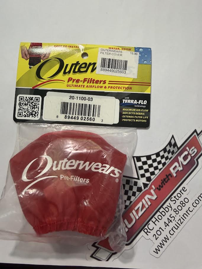 Outerwears Part #20-1100-03 Airfilter Pre-Cover Red
