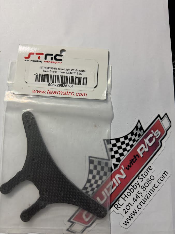 STRC Part #STR330398R 4mm Light Weight Graphite Rear Shock Tower DEST/DESC