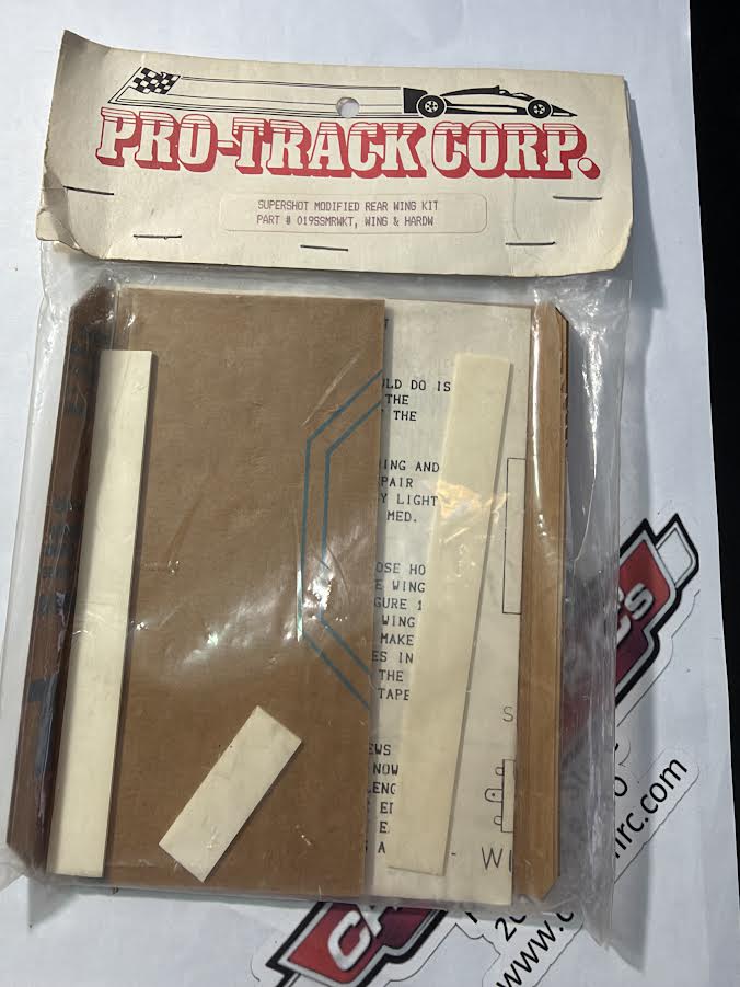 Pro-Track Part #019SSMRWKT Supershot Modified Rear Wing Lexan Kit VINTAGE/RARE
