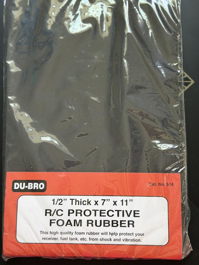 Du-Bro Part #DUB514 1/2" Protective Receiver Foam Rubber