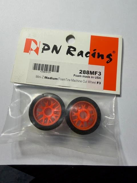 PN Racing Part #288MF3 Mini-Z Medium Foam Tire Machine Cut Wheel F3