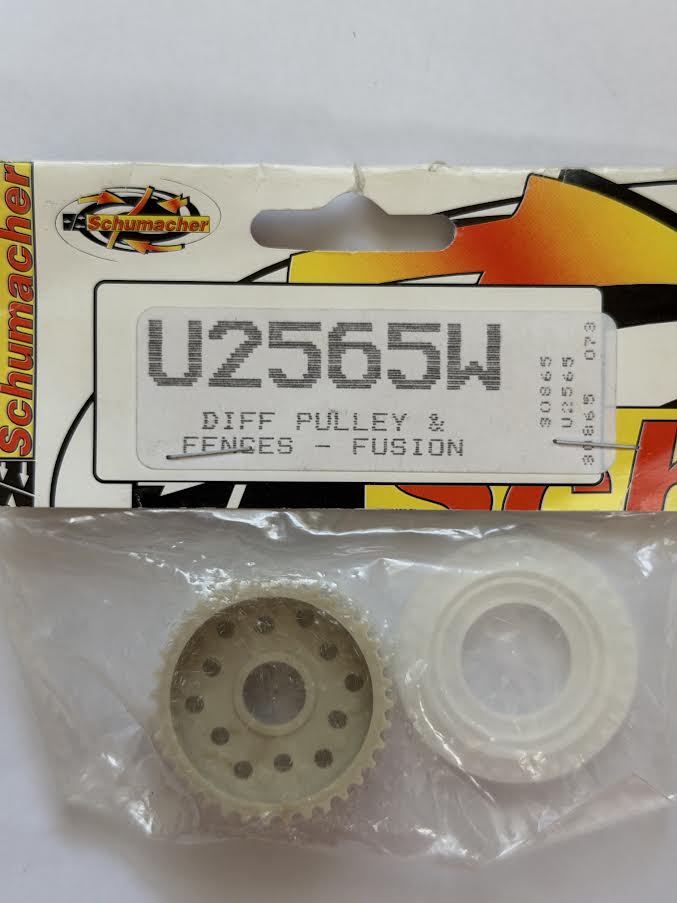 Schumacher Part #SCHU2565W Diff Pulley & Fences - Fusion