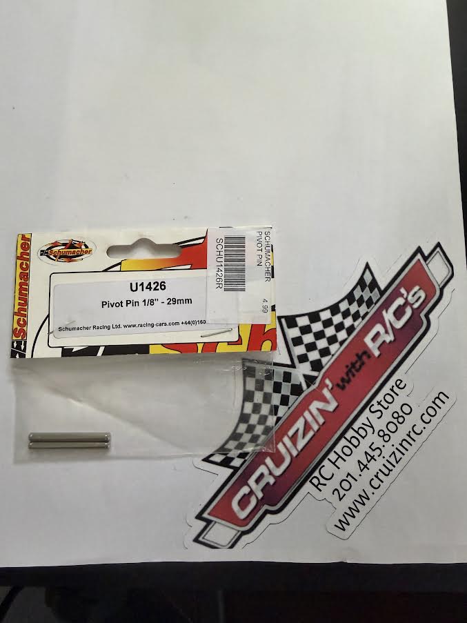 Schumacher Part #U1426 Pivot Pin; grooved 29mm x 1/8 (pr)