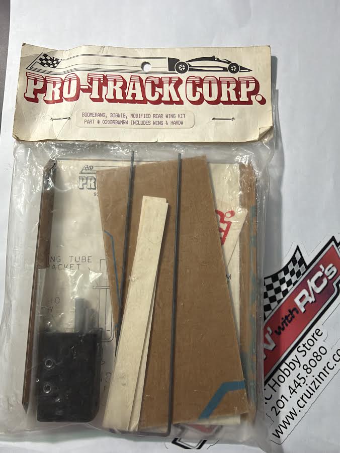 Pro-Track Part #020BRBWMRW Boomerand, Bigwig Modified Rear Lexan Wing Kit includes Wing and Hardware VINTAGE/RARE