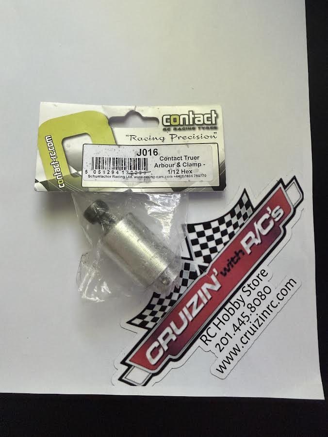 Contact RC Part #J016 Schumacher Contact Truer Arbour & Clamp 1/12 Hex