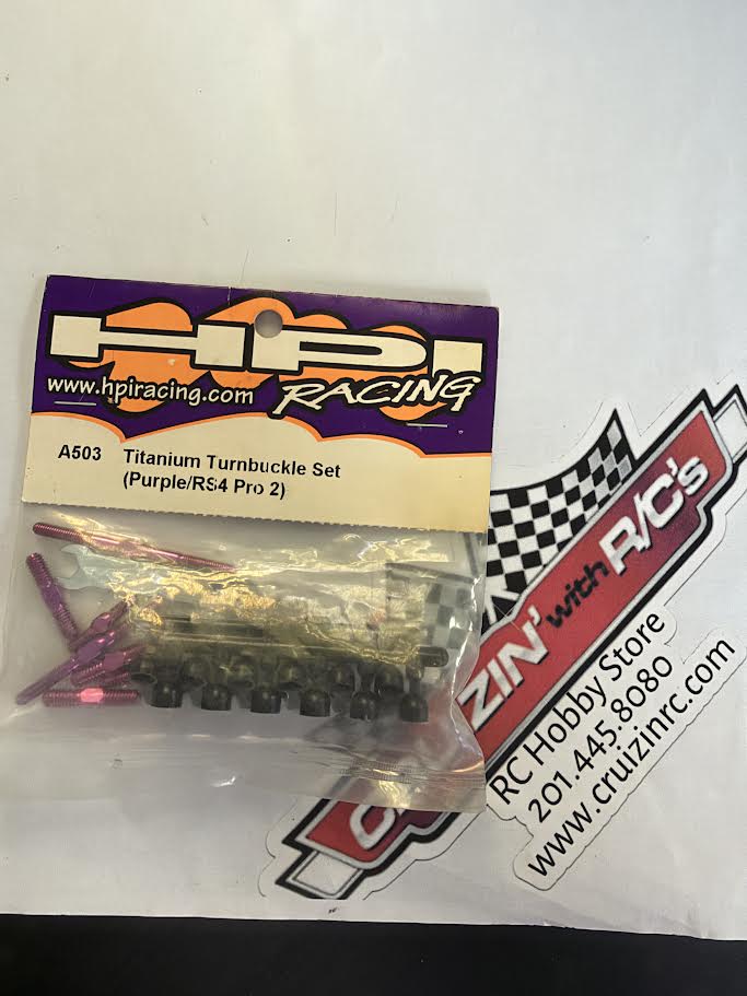 HPI Racing Part #A503 Titanium Turnbuckle Set (RS4 Pro 2) PURPLE - RARE