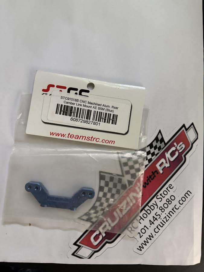 STRC Part #STC91518B CNC Machined Aluminum Rear Camber Link Mount AE B5M BLUE