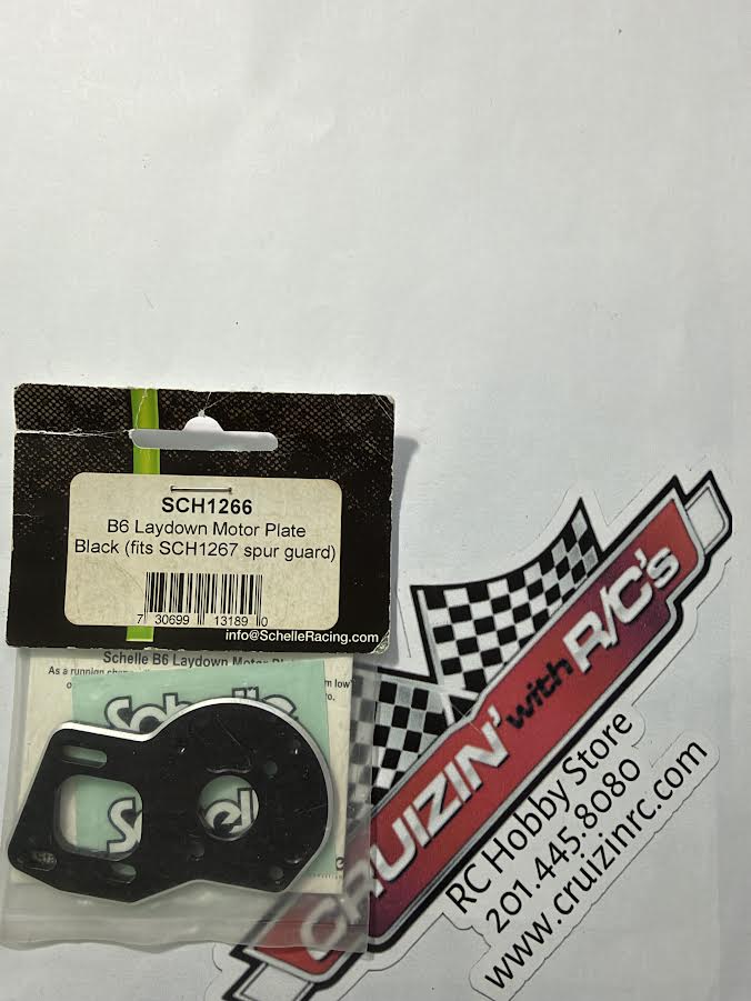 Schelle Racing Part #SCH1266 B6 Laydown Motor Plate BLACK