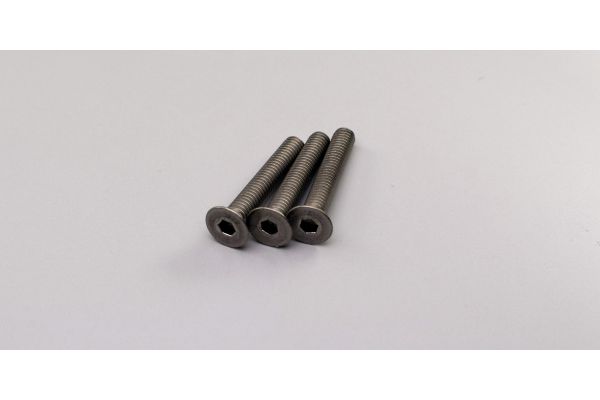 Kyosho Part #1-S34025HT Flat Head Screw(Hex/Titanium/M4x25/3pcs)