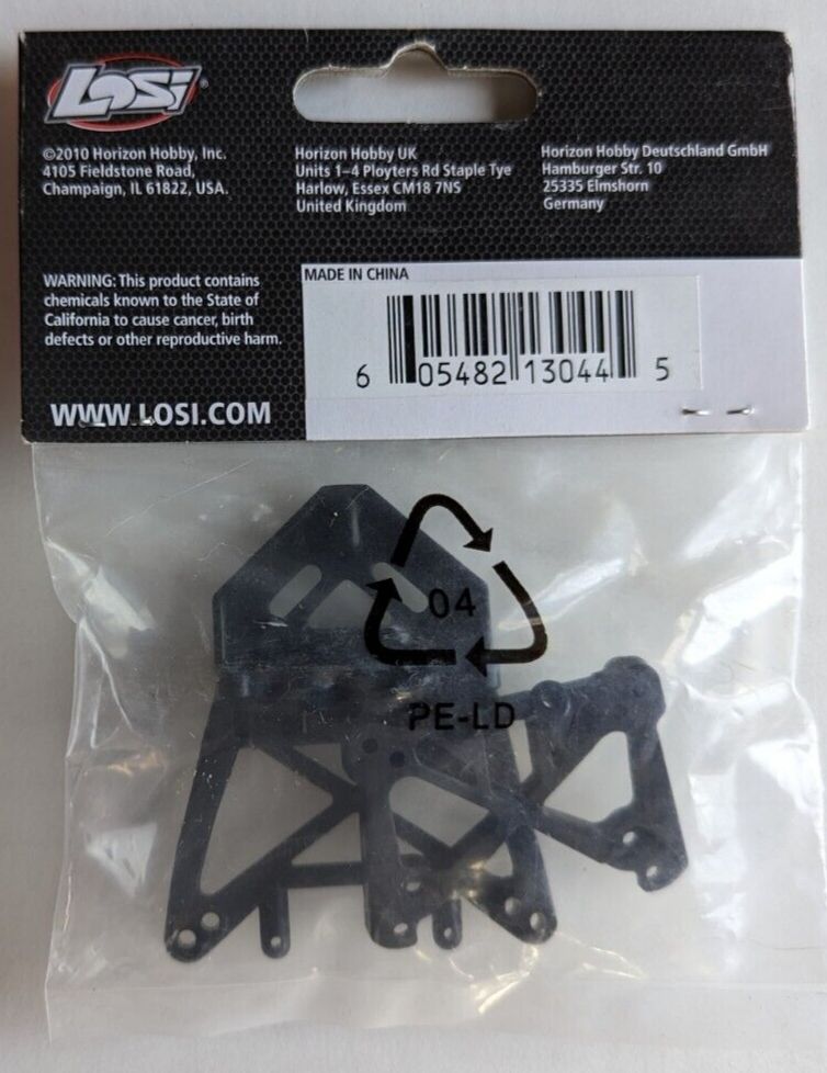 Team Losi Part #LOSB1038 Front/Rear Shock Towers: Mini-DT