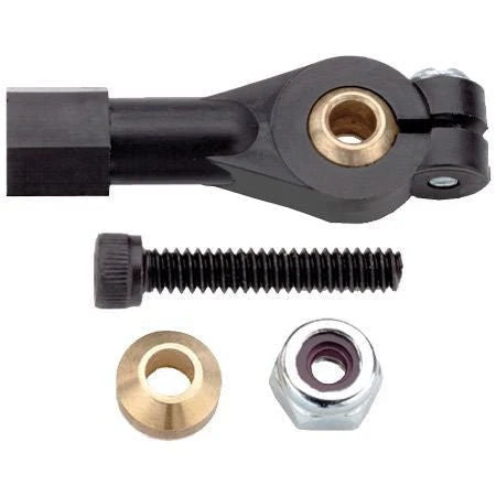 DU-BRO Part #2137 4-40 x 5/8 Long E/Z Adjust Ball Links for 4-40 Rods With Hardware (2/pkg)