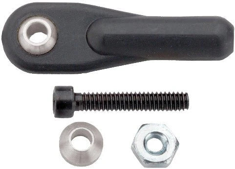 DU-BRO Part #2133 2mm x 1/2 With Hardware - Black (2/pkg) Swivel Ball Link