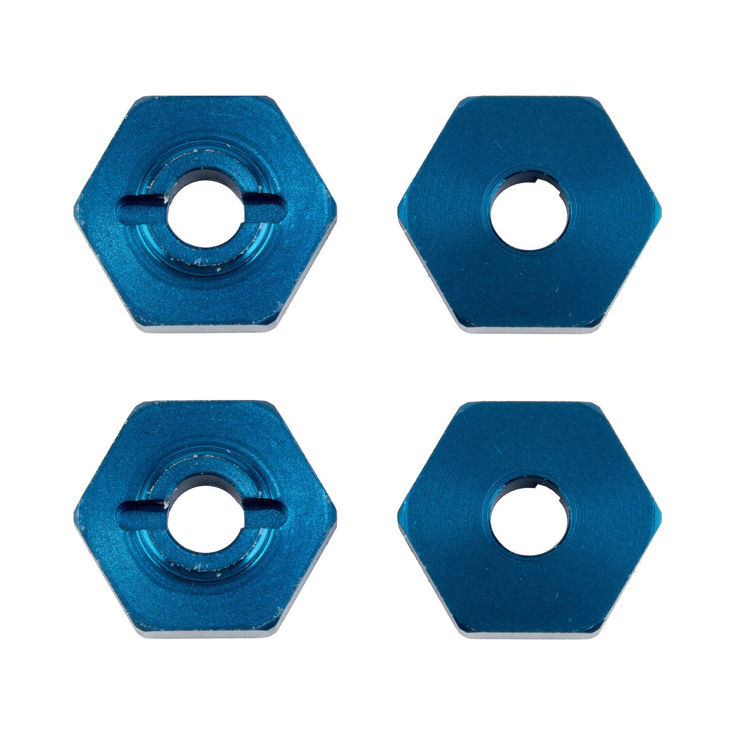 FT 1:14 Wheel Hexes, blue aluminum