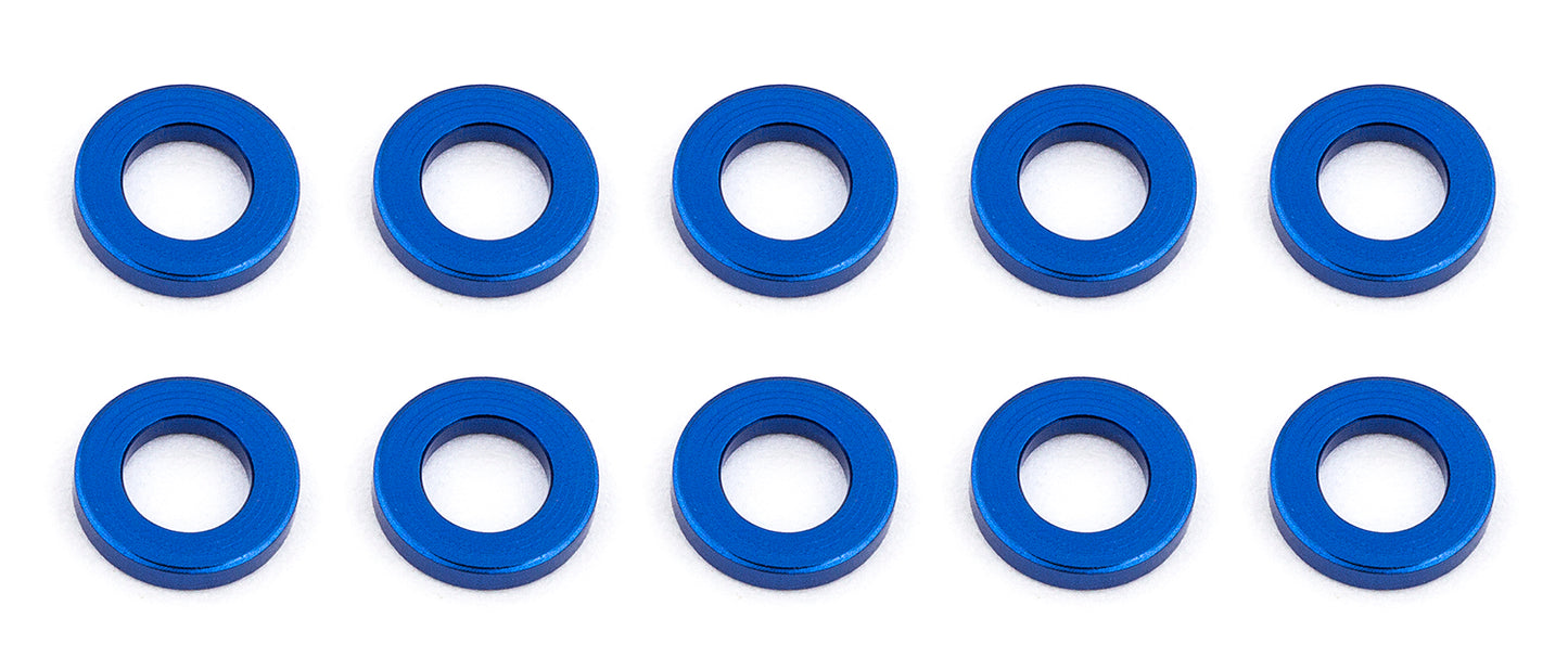 Ballstud Washers, 5.5x3.0x1.0 mm, blue aluminum