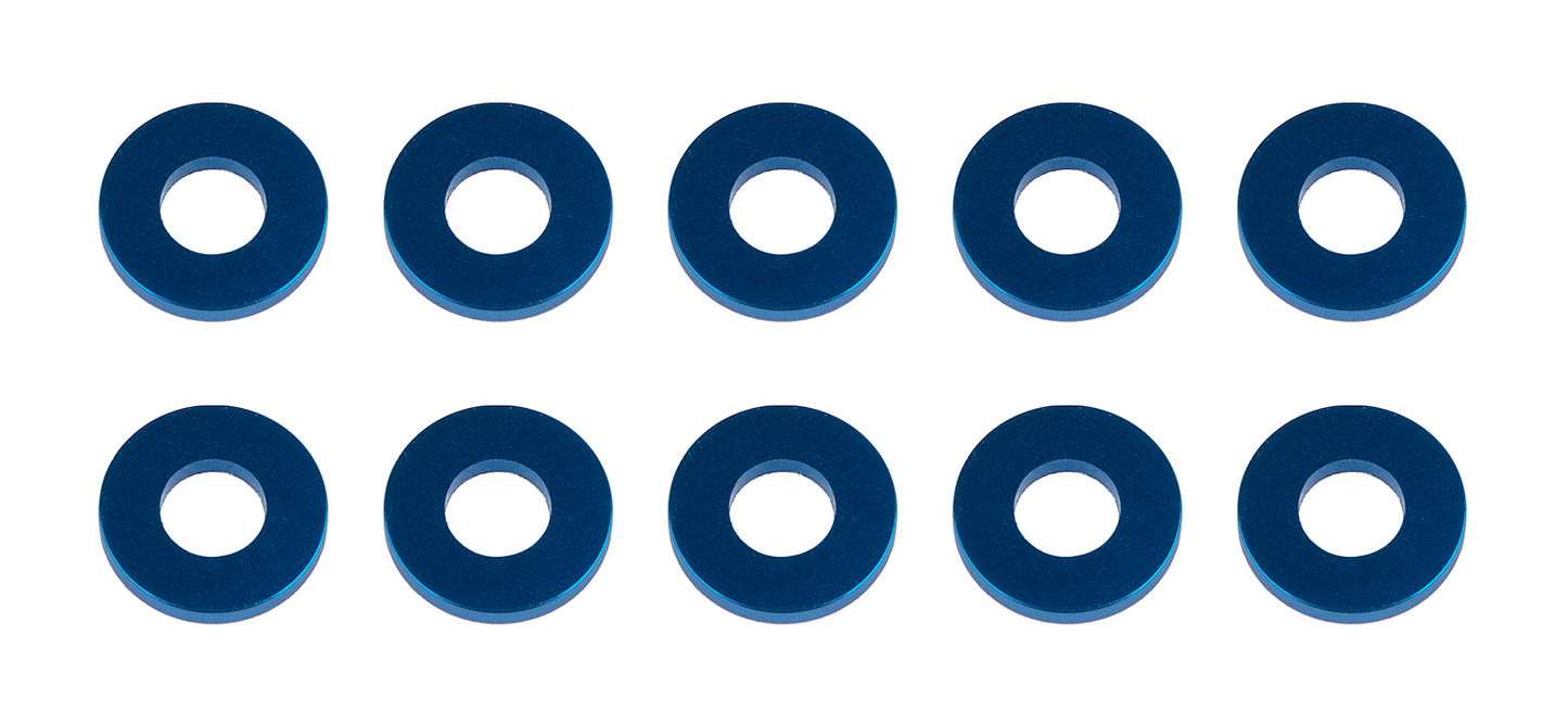 Washers, 7.8x3.5x1.0mm, blue aluminum