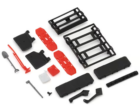 Axial Part #AXI-3338 SCX30 Jeep Wrangler JLU Roof Rack & Accessories Set