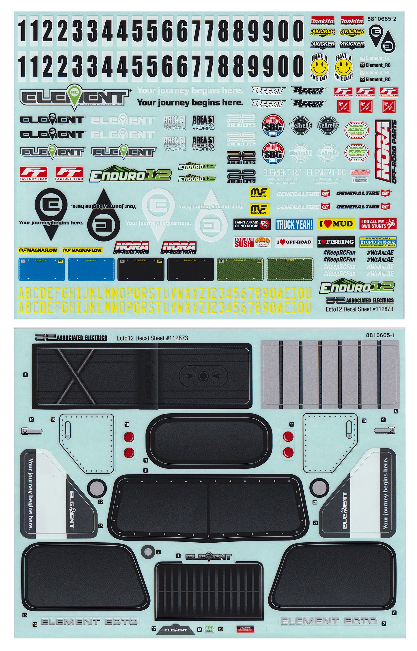 Enduro 12, Ecto Decal Sheets