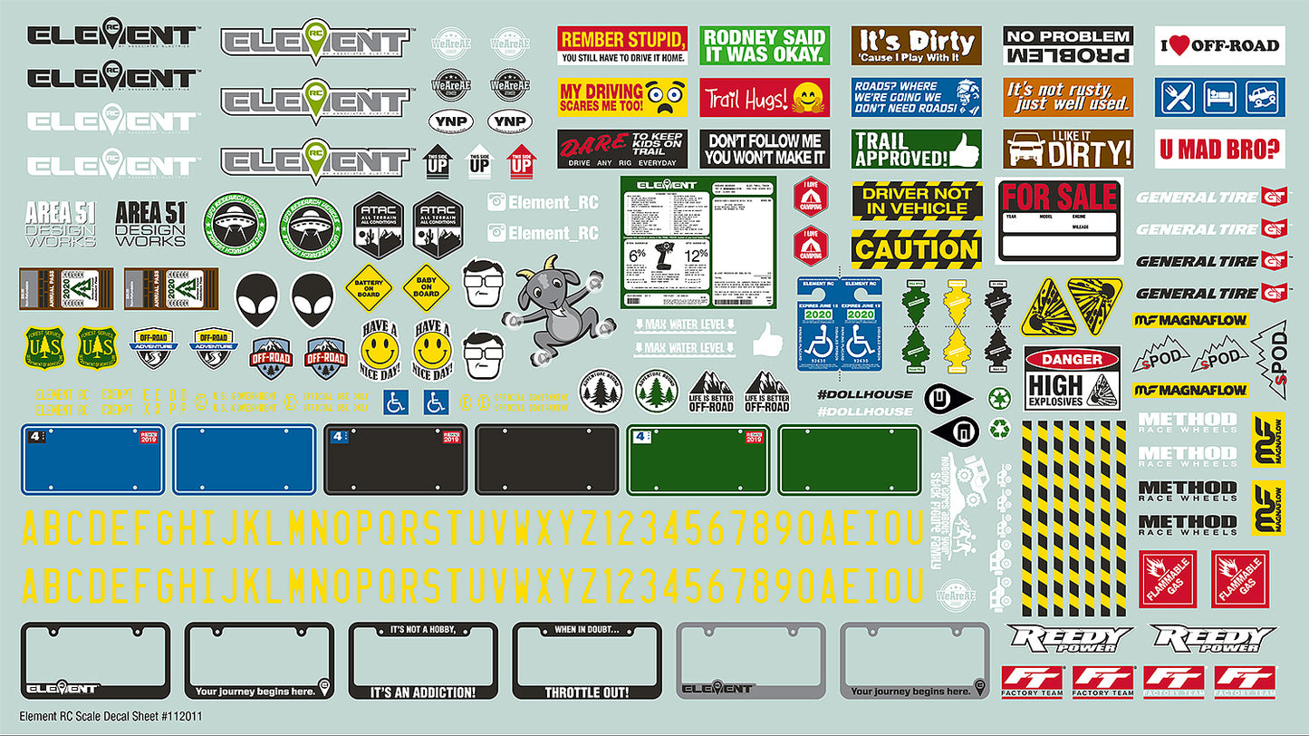 Enduro Scale Decal Sheet