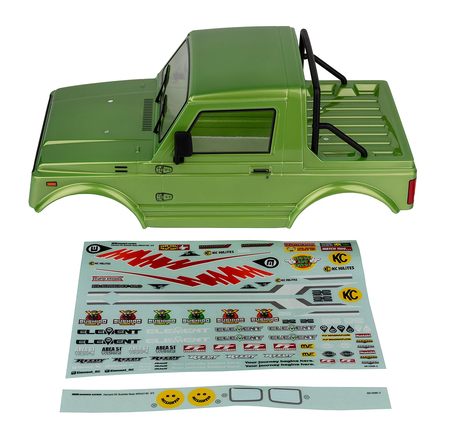 Enduro Bushido Body Set, green, painted