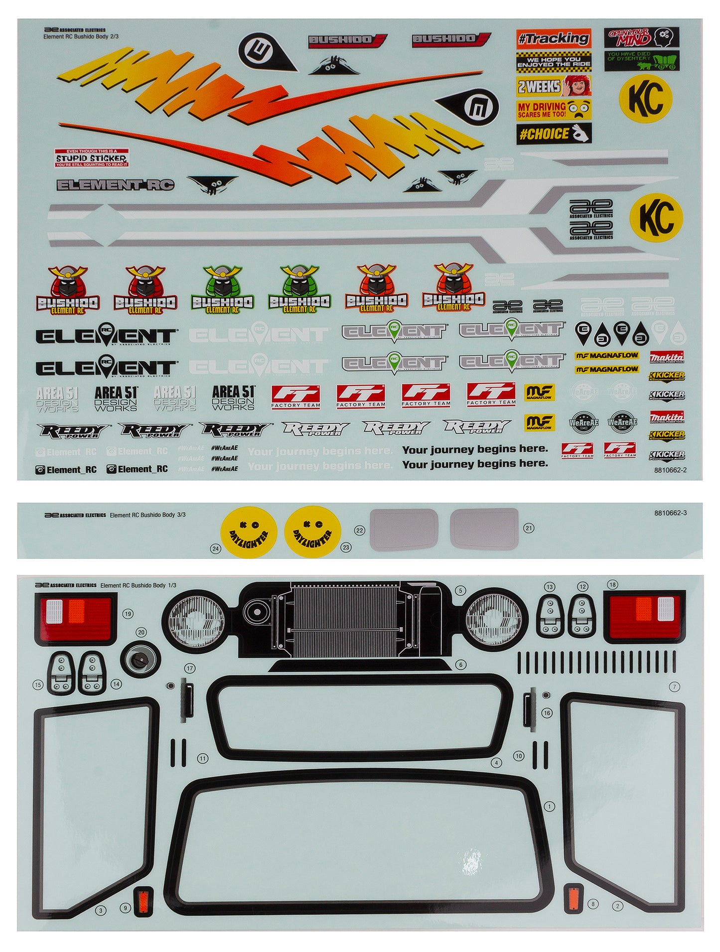 Bushido+ Body Decal Sheets