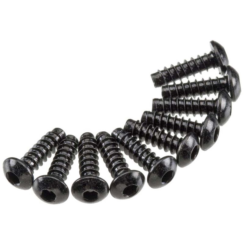 Axial Part #AXA435 M3x10mm Hex Socket Tapping Button Head Screw (Black) (10pcs)