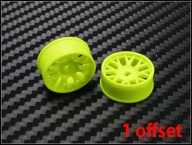 PN Racing Part #488YF1 Mini-Z AWD Machine Cut BBS Front Wheel F1 Yellow