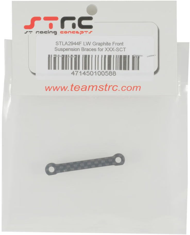 STRC Part #STLA2944F Light Weight Graphite Front Suspension Braces for XXX-SCT