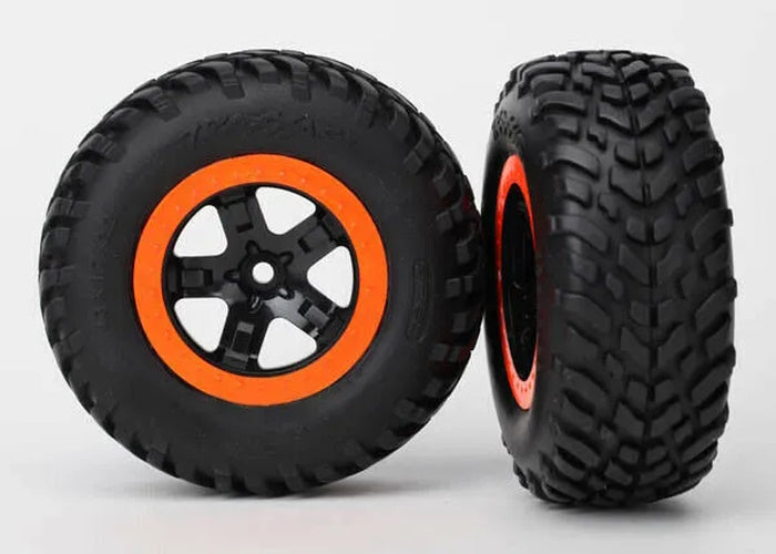 Traxxas TRA5863 Tires & wheels Beadlock assembled glued Orange Slash - PowerHobby