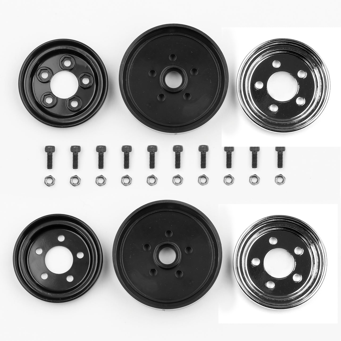 RC10 Jay Halsey Chrome Front Wheels