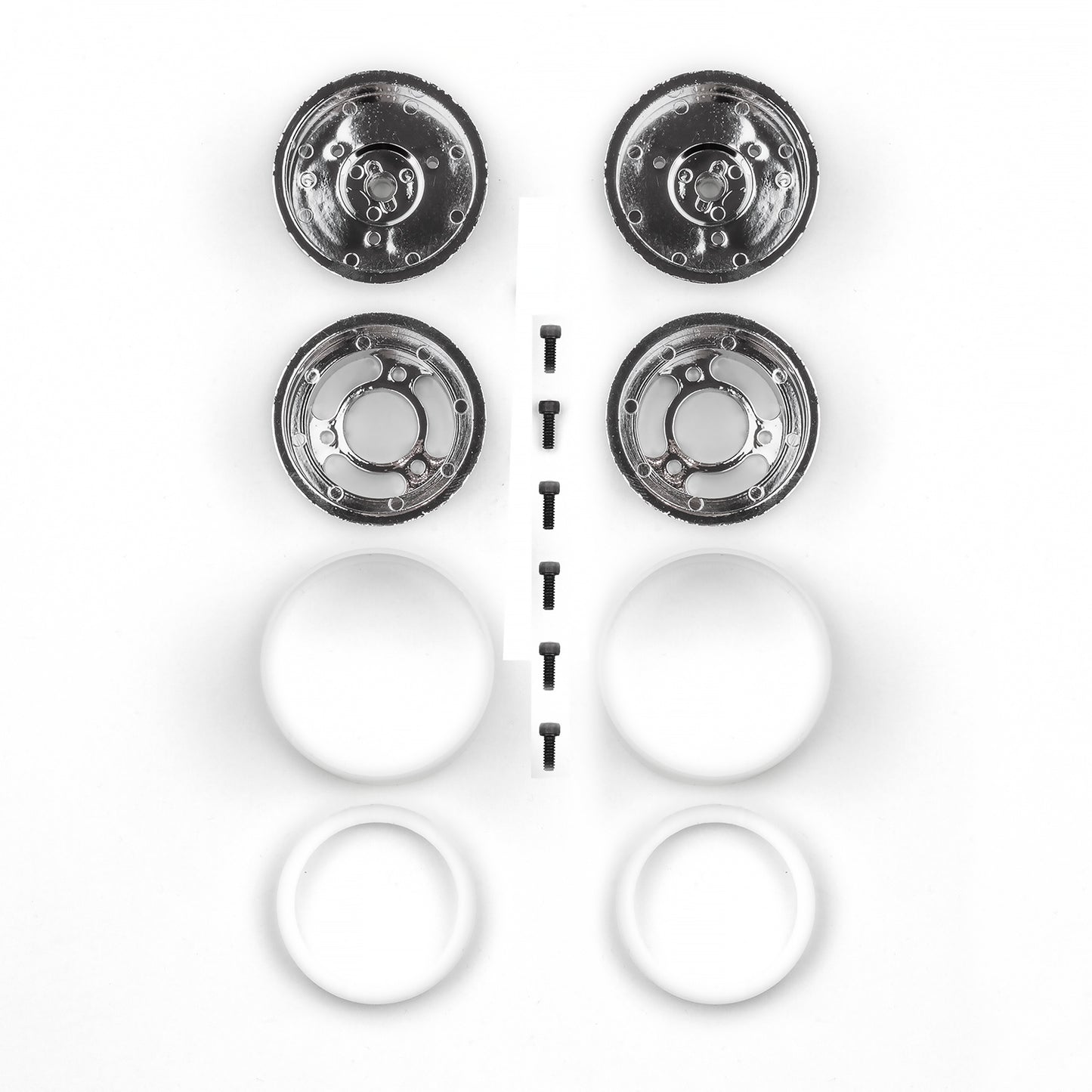 RC10 Jay Halsey Rear Chrome Wheels