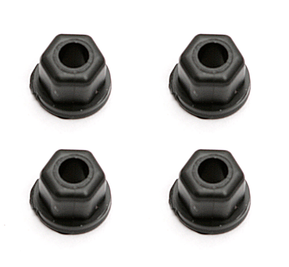 Locknuts, 4-40/5-40, flanged, black nylon