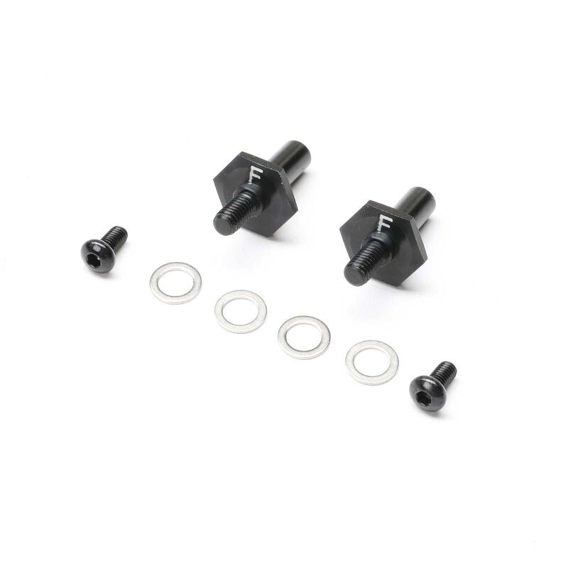 Team Losi Racing TLR-1054 Front Axle Set, Aluminum, Black, 12mm: 22S Sprint