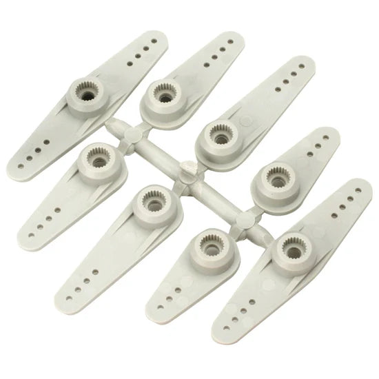 DU-BRO Part #671 Super Strength Long JR Servo Arms – Composite Servo Arms (8-Pack)